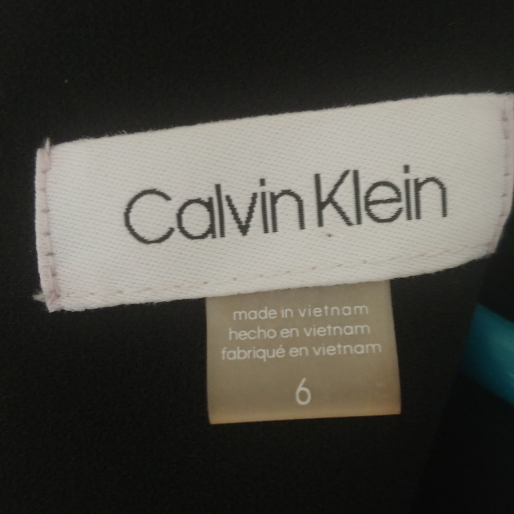 Calvin Klein Black Dress with Gold Accents - Picture 4 of 12